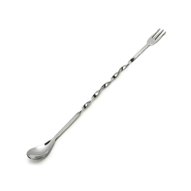 BAR SPOON WITH FORK 28CM S/S 18/10
