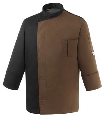CHEF JACKET BROWN FANG 65%POL 35%COTTON LONG SLEEVE EGO CHEF