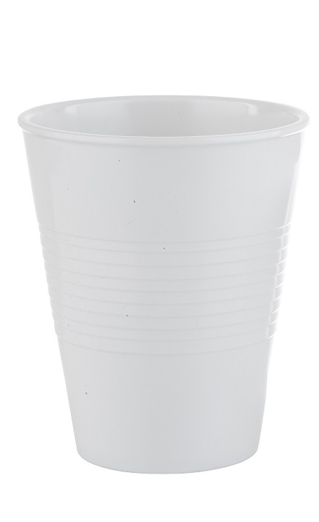 123466 BETTER BURGER White Ribbed Finish Tumbler 475ml 10cm dia 11.8cm h TABLECRAFT