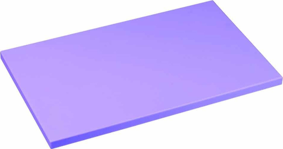 PE PURPLE CUTTING BOARD 50X30X2CM CERTIFIED FOR FOOD