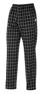 CHEF TROUSERS SQUARE BLACK 100% COTTON EGO CHEF