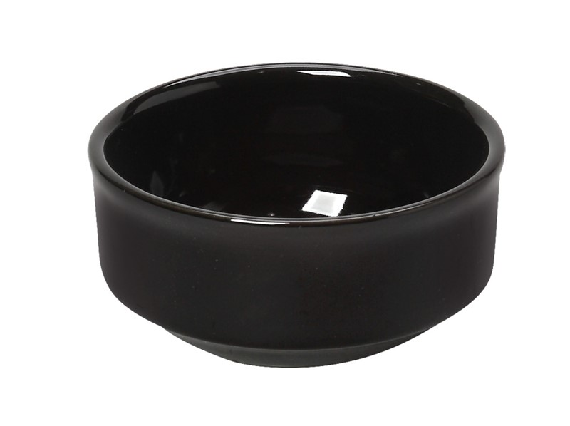 BLACK ROUND SMALL BOWL PORCELAIN ESPIEL 6.1X3CM