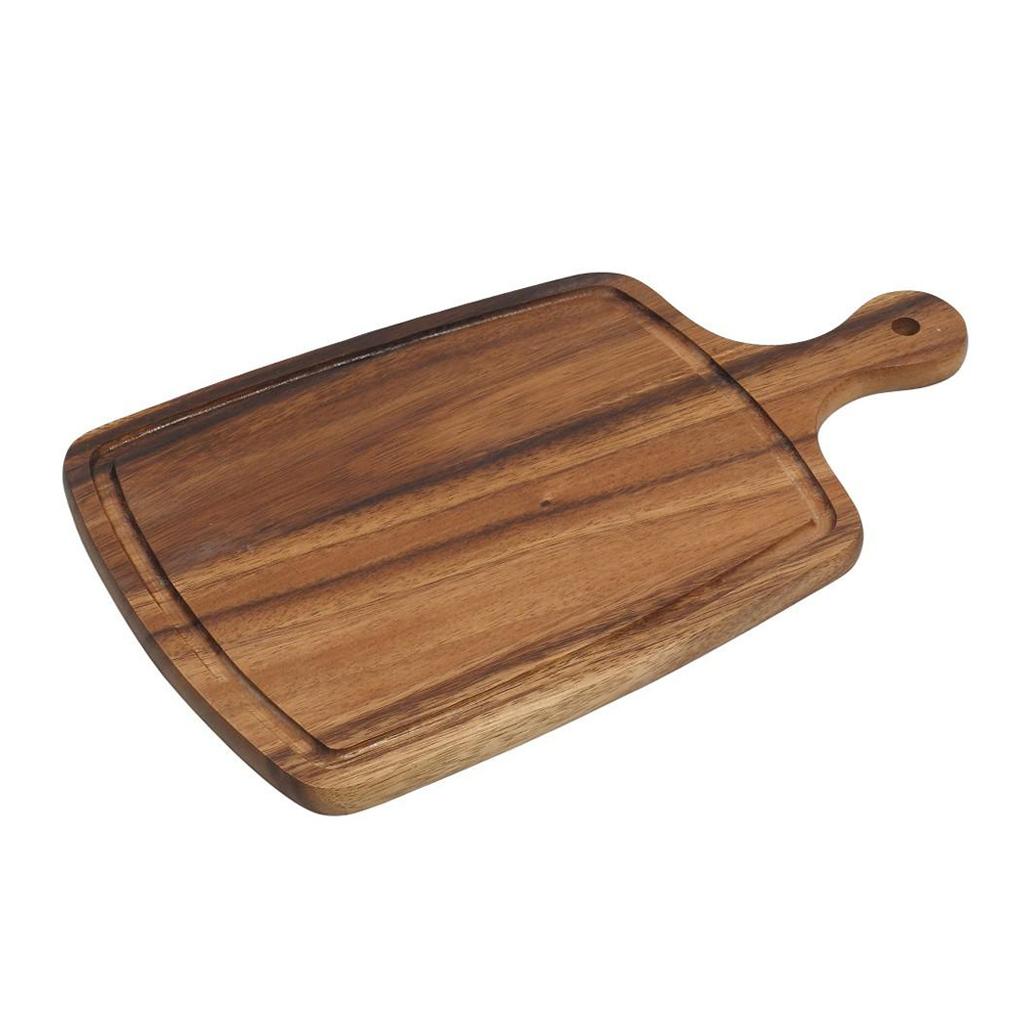 RECTANGULAR ACCACIA TRAY WITH GROOVE 23Χ38Χ1.5CM