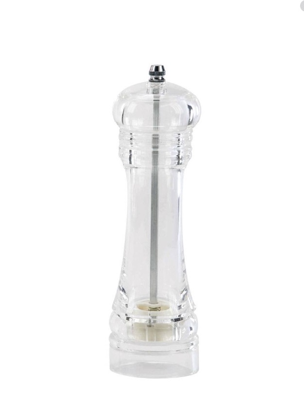 Acrylic pepper mill chef plus carbon steel grinder 15cm ILSA Italy
