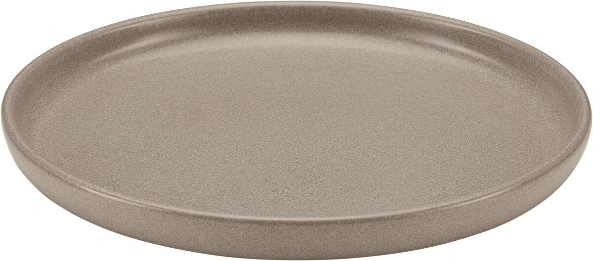 PLAYGROUND ELEMENTS Plate flat round coupe 22CM SAND CERAMIC