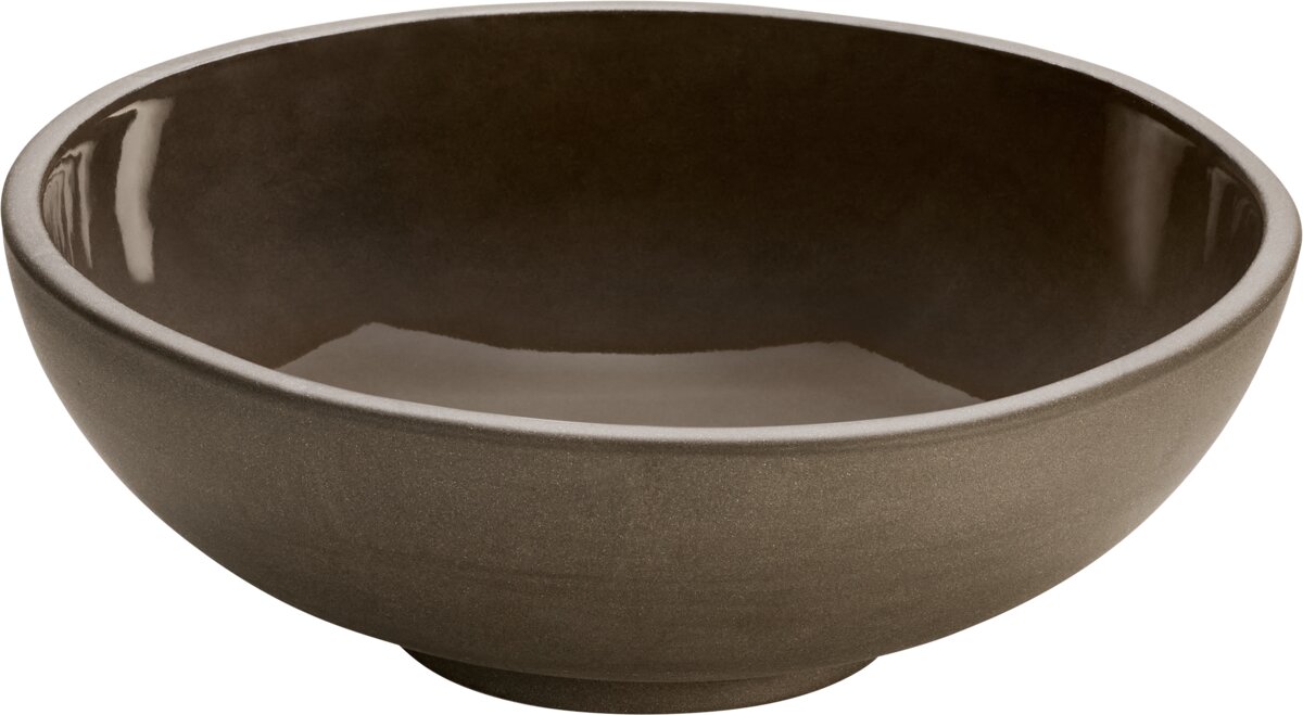 PLAYGROUND ReNew Dish round 21CM TAUPE CERAMIC