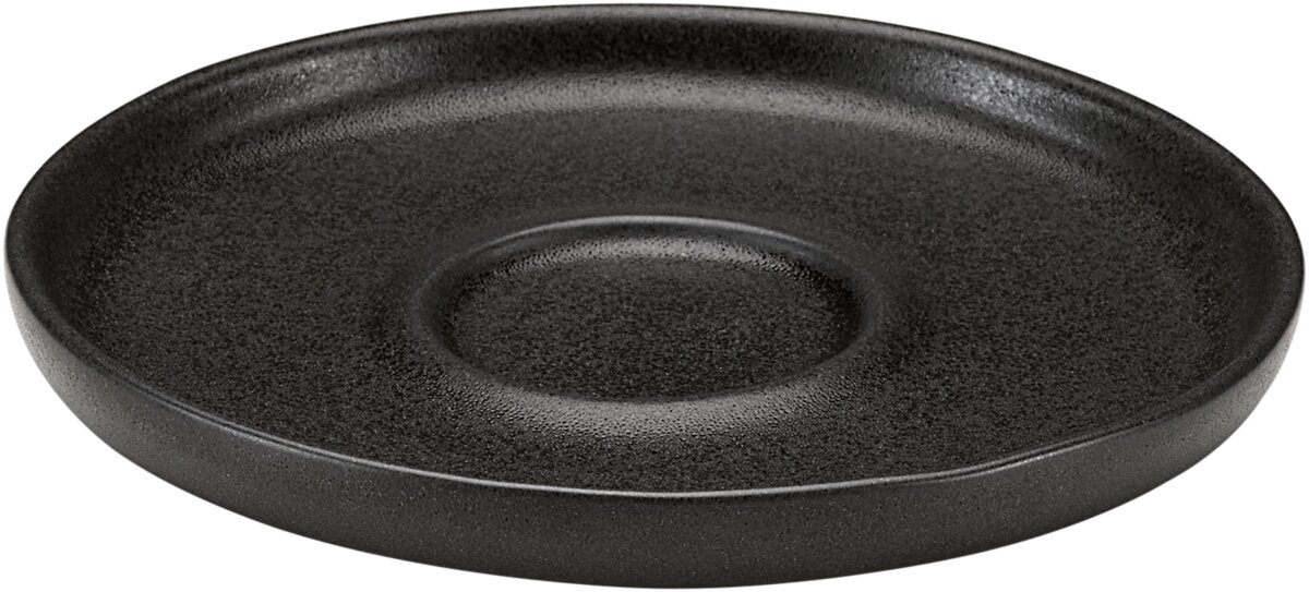 PLAYGROUND ELEMENTS SAUCER FOR ESPRESSO CUP 11CM BLACK CERAMIC