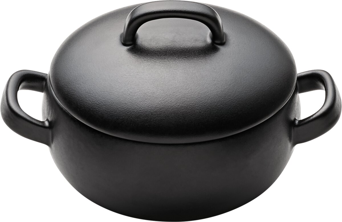 PLAYGROUND COCOTTE COSY 0.39L CERAMIC BLACK 15CM