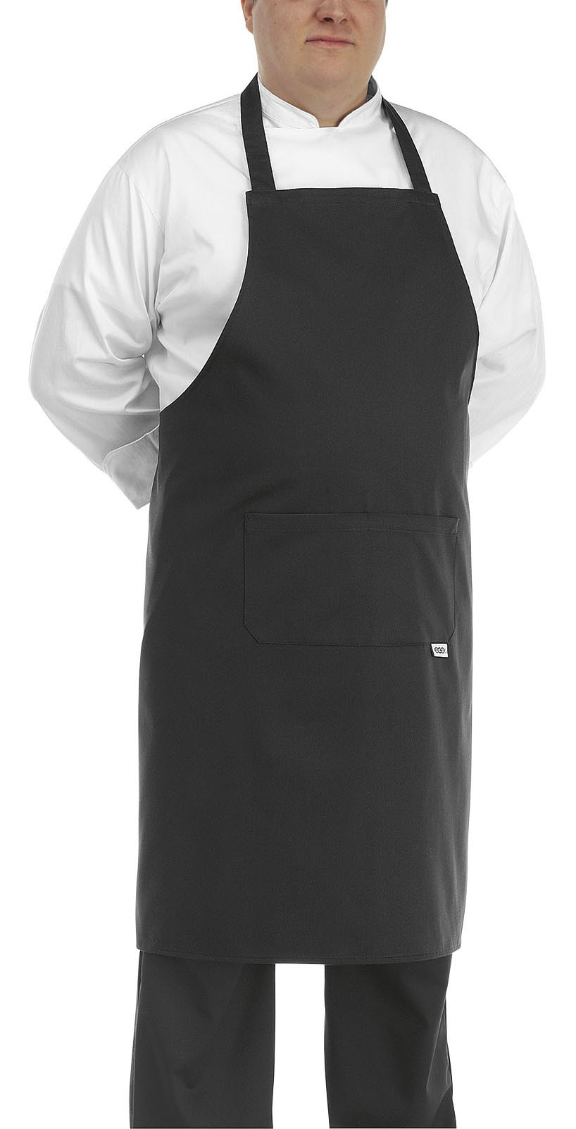 LONG APRON WITH POCKET BLACK 65%POL COTTON35% EGO CHEF