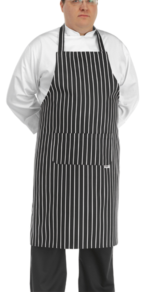 LONG APRON WITH POCKET STRIPED 100%COTTON EGO CHEF