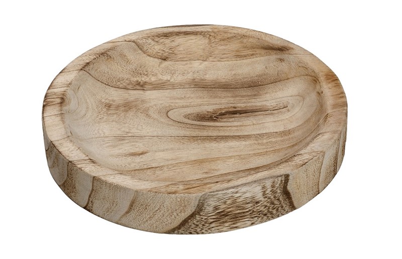 WOODEN SERVING PLATTER ROUND 25Χ4ΕΚ