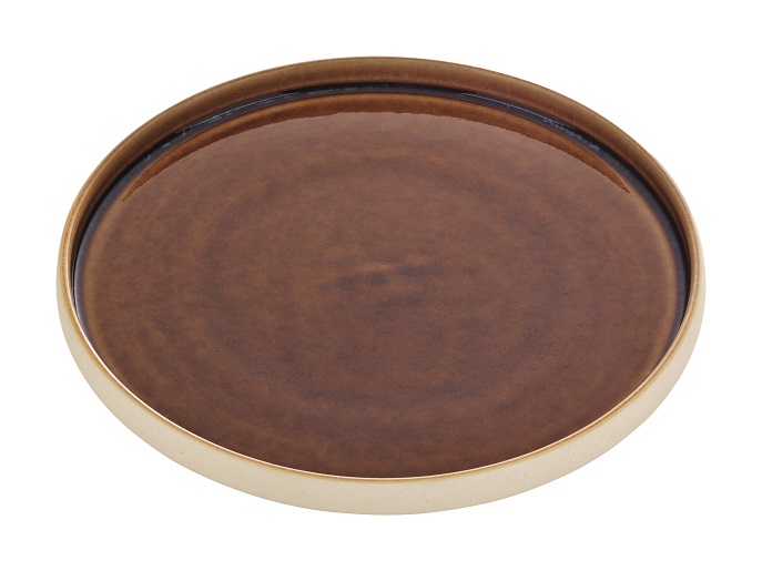 PLAYGROUND NARA BROWN Plate Flat Round 21cm