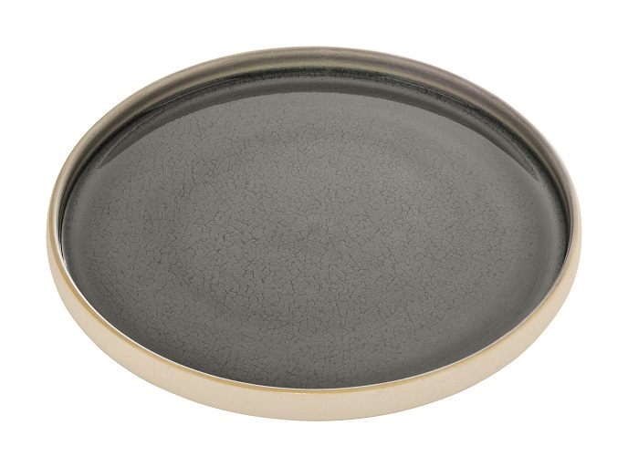 PLAYGROUND NARA GREY Plate Flat Round 21cm