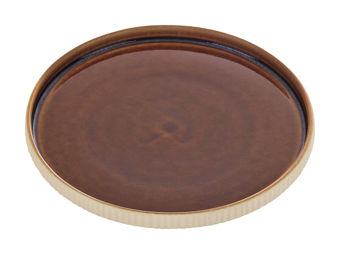 PLAYGROUND NARA BROWN Plate Flat Relief 27cm