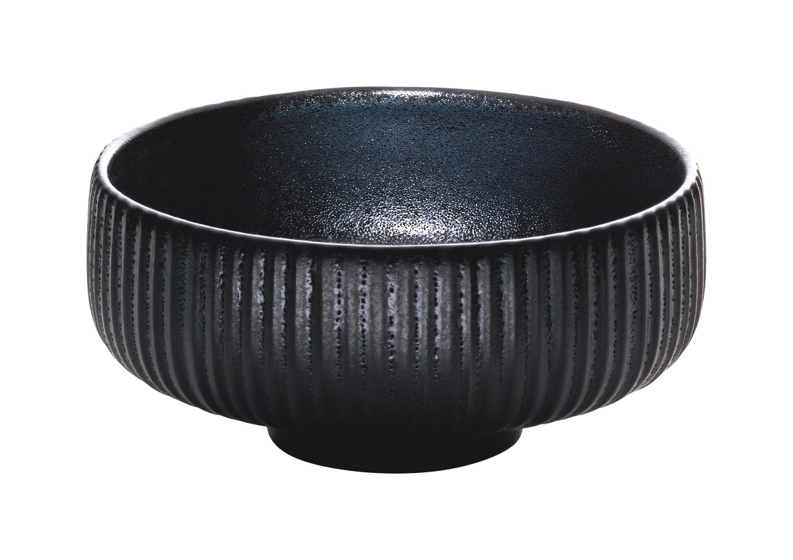 PLAYGROUND NARA BLACK Μπώλ Στρογγυλό Relief 16cm FINE CERAMIC STONEWARE