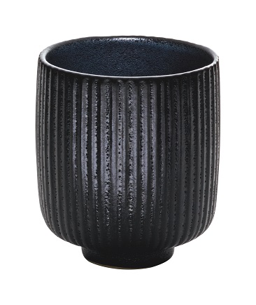 PLAYGROUND NARA BLACK Mug W/O Handle Relief 0.3Lt