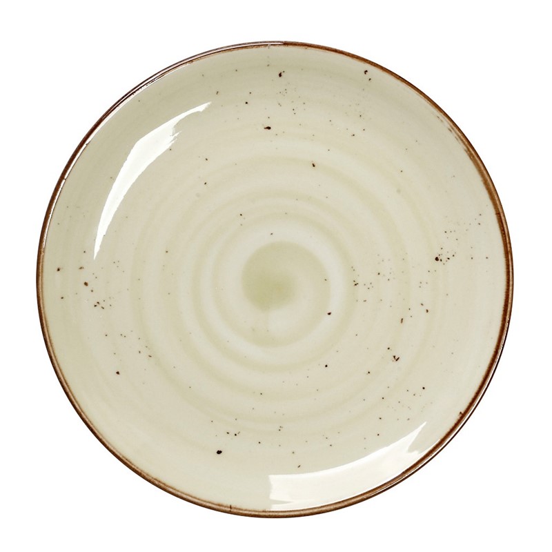 DINNER PLATE FLAT TERRA GREEN 24.5X2CM