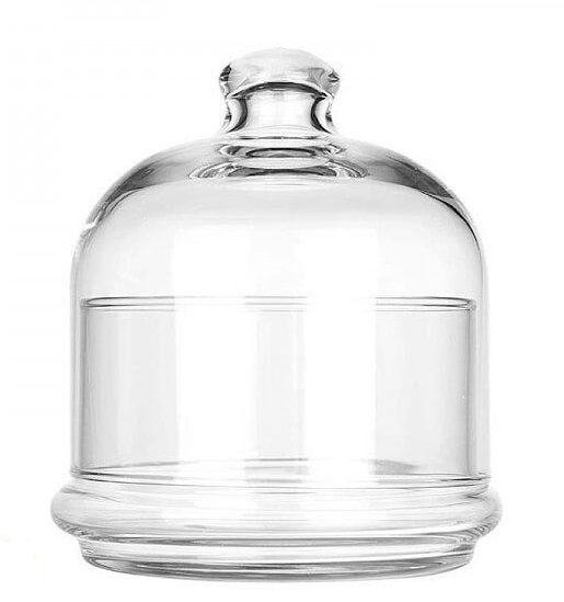 BASIC PRESENTATION GLASS BASE WITH LID 55cl Φ11,2 × Υ13,4cm