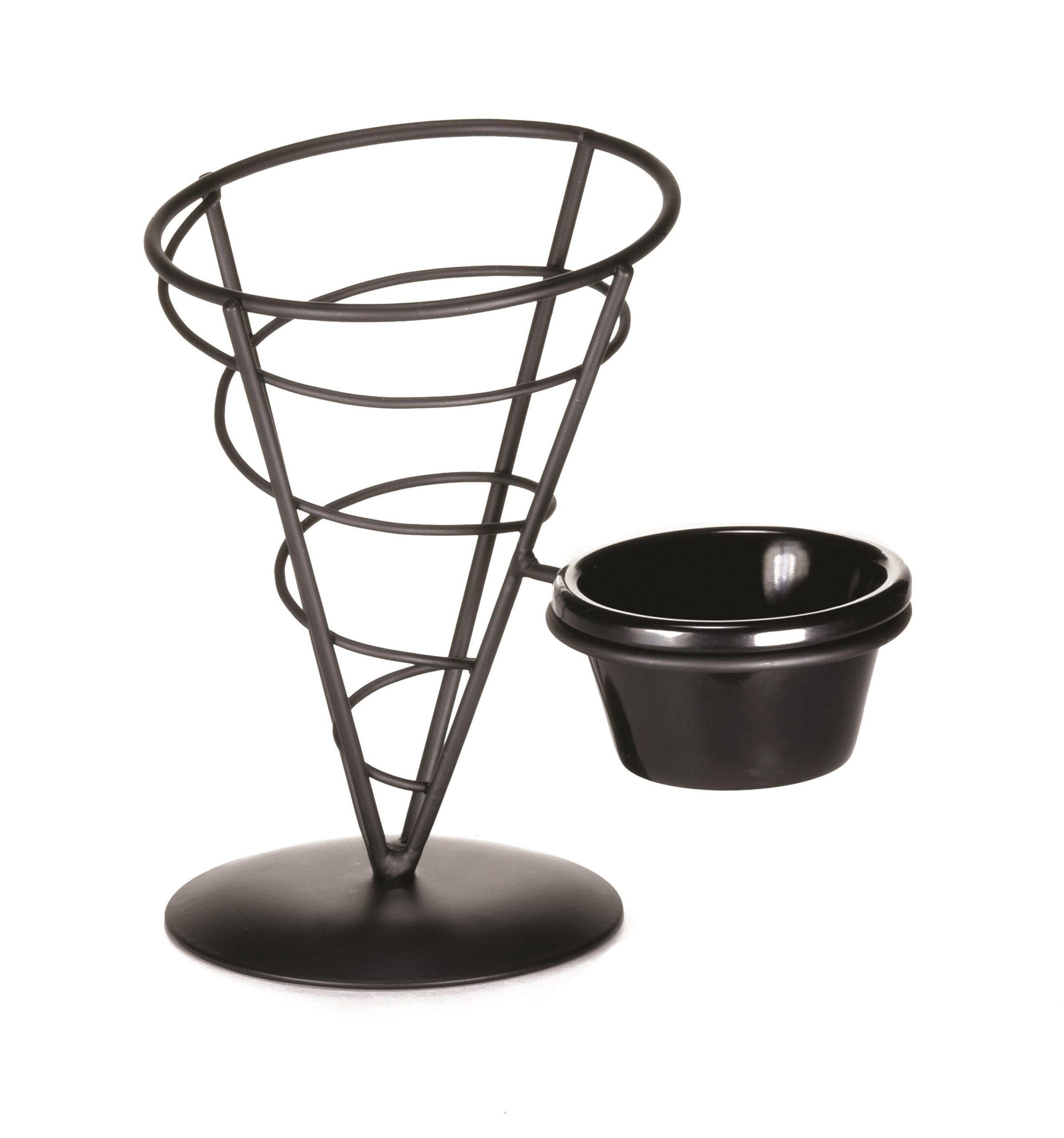 AC57 Black Cone Vertigo Appetizer Powder Coated  12,75x18cm TABLECRAFT