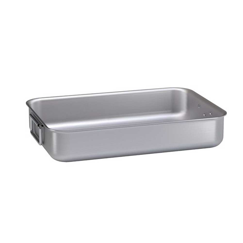 415500Α ALUMINIUM REXTANGULAR ROASTING TIN WITH HANDLES 46X32.5X7.5CM