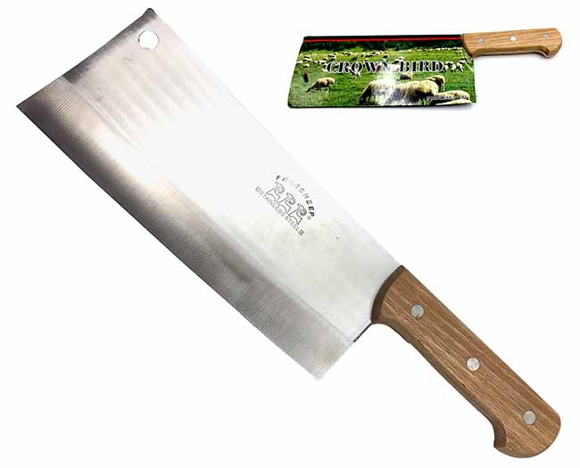 CLEAVER INOX F-06 38.5 (25)X10.5CM WITH WOODEN  HANDLE