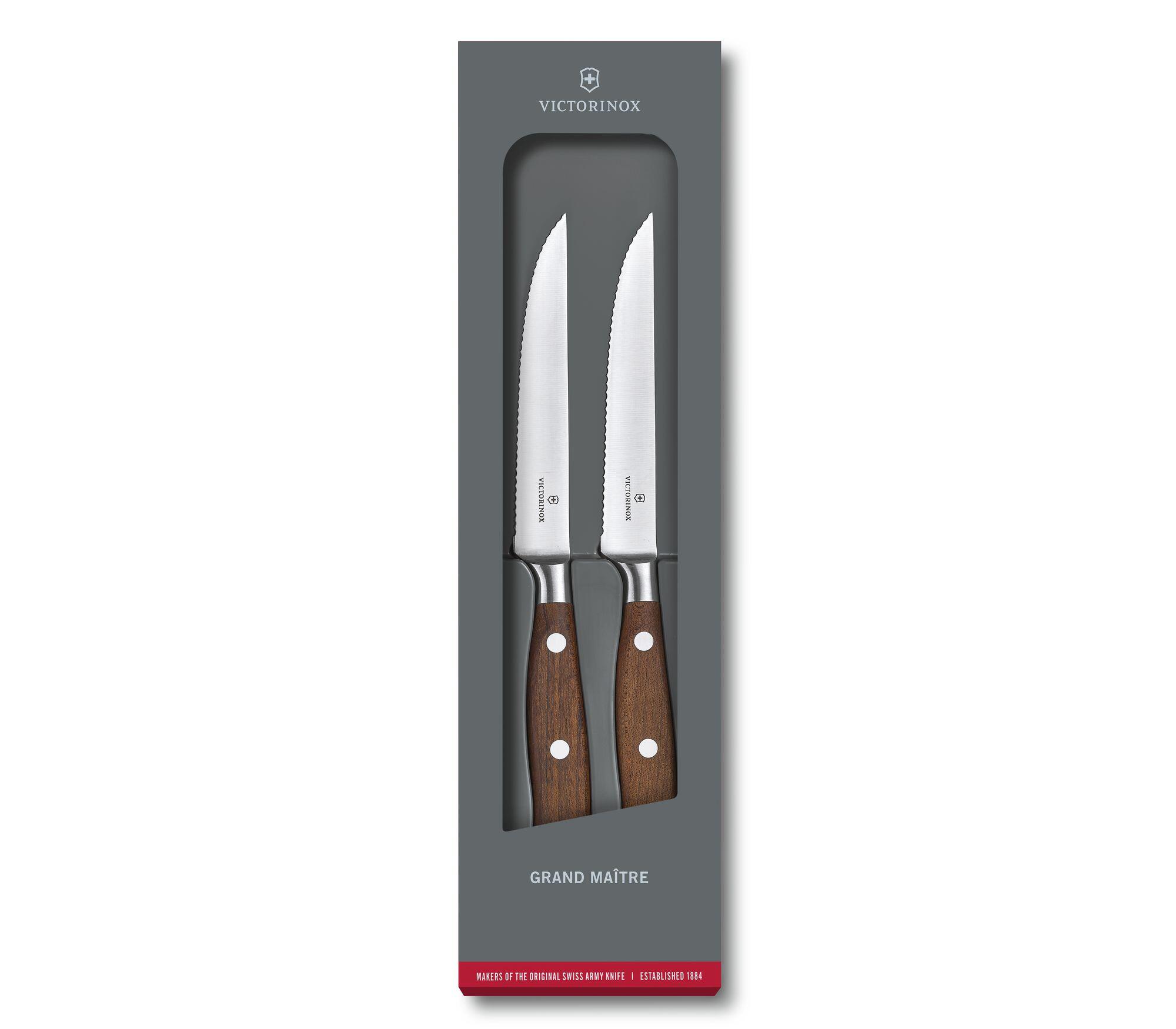 7.7240.2W STEAK KNIFE SET Grand Maître ΣΕΤ 2 ΜΑΧΑΙΡΙΑ ΚΡΕΑΤΟΣ 12εκ Victorinox®