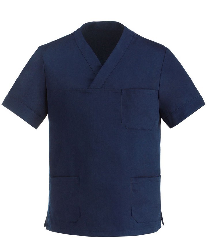 DOCTOR NURSE COAT LEONARDO BLU 100% MICROFIBRE SHORT SLEEVE EGO CHEF