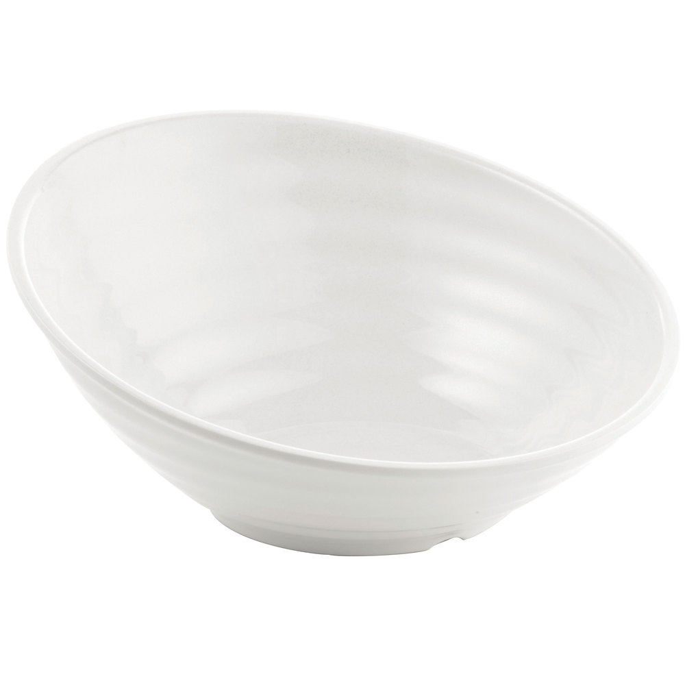 MBT126 Frostone Collection™ Melamine Sloped Round Bowl, White TABLECRAFT