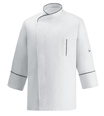 CHEF JACKET CESARE WHITE MICROFIBRE 100% LONG SLEEVE EGO CHEF