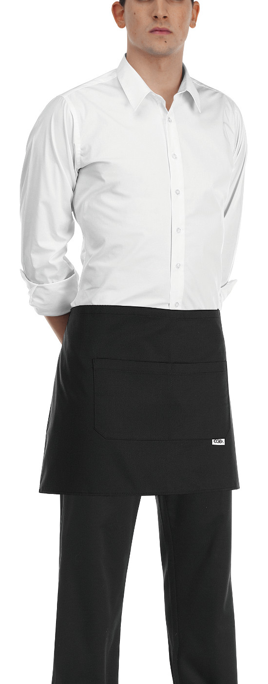 WAITERS APRON SHORT BLACK 40X70CM EGO CHEF