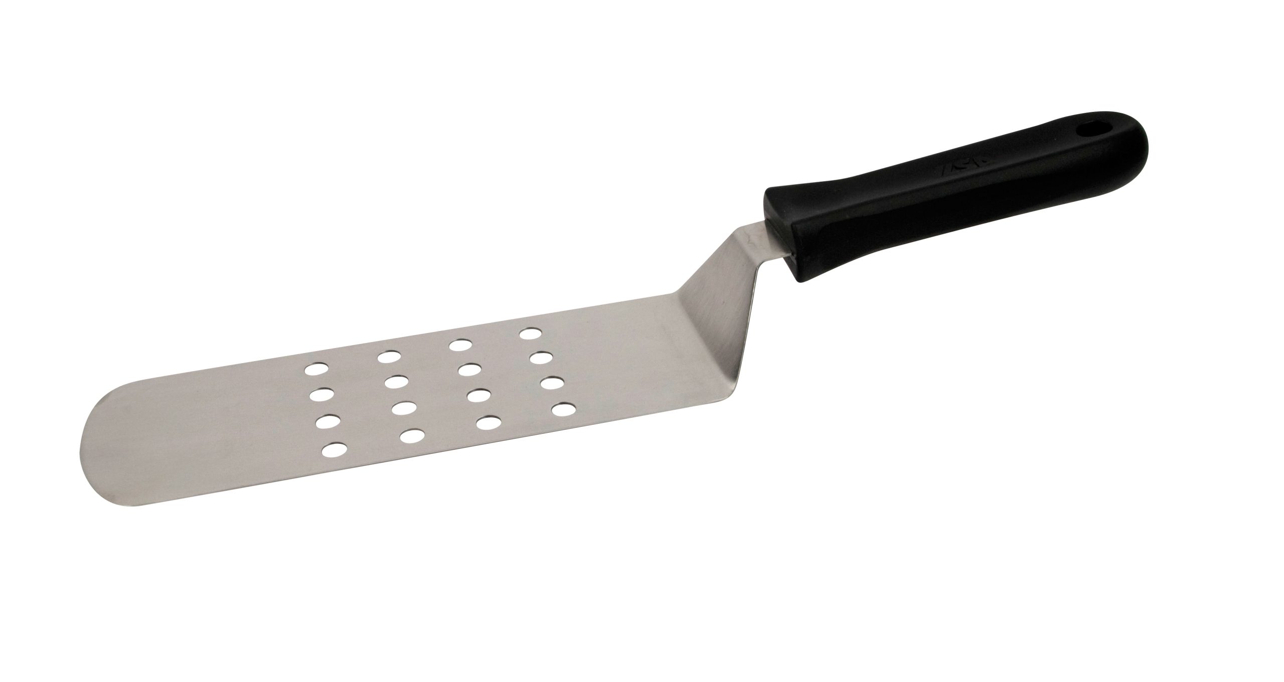 Perforated hamburger turner with tapered thickness - S/S 24CM