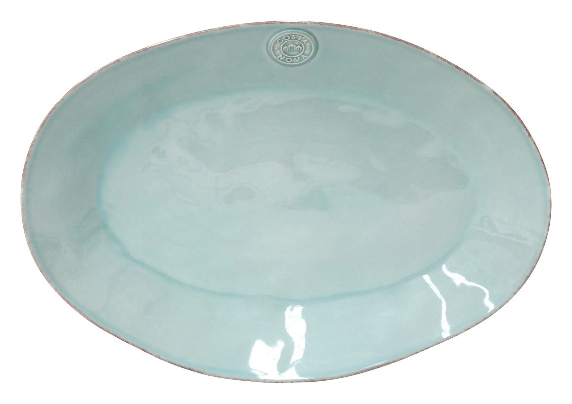 NOVA OVAL PLATTER TURQUOISE 40CM COSTA NOVA