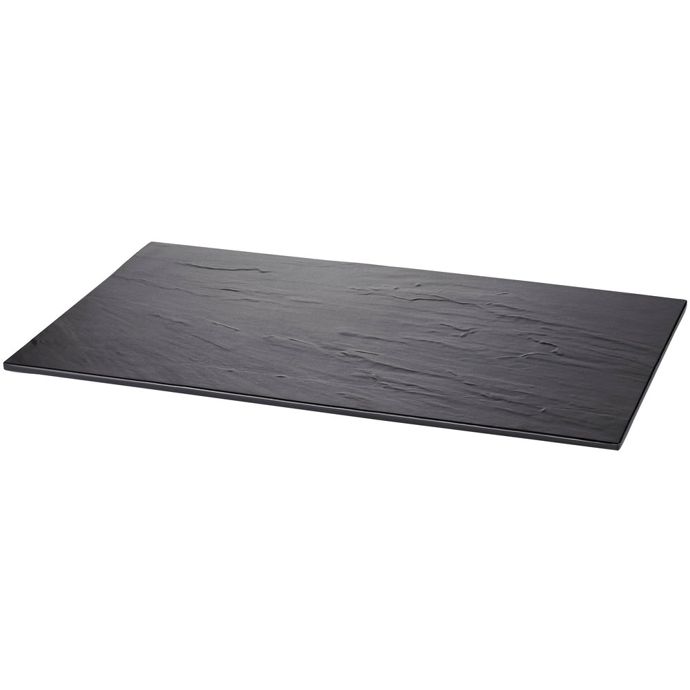 MG1 Melamine Rectangular Display Tray, Black Slate TABLECRAFT