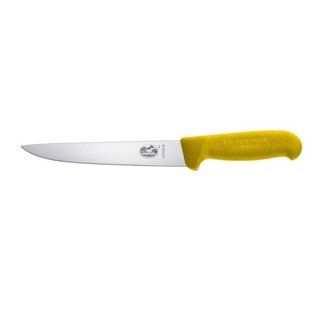 5.5508.18 STICKING KNIFE YELLOW 18cm FIBROX VICTORINOX