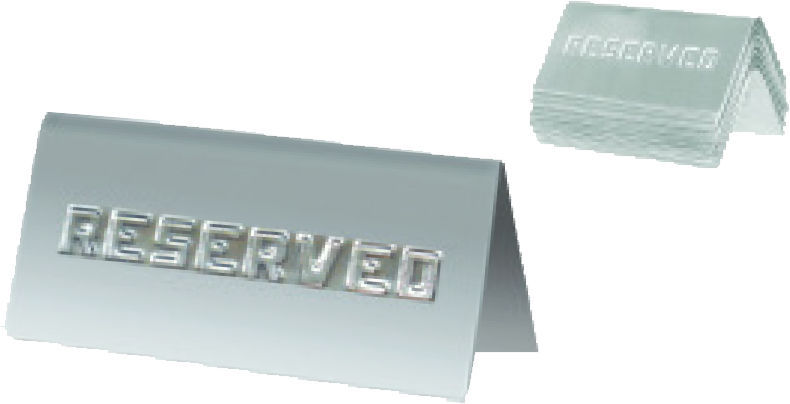 RESERVED INOX LABEL 6X12X6CM