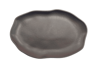 ORGANIC BLACK MATTE OVAL PLATTER 33X13CM Ν.4412 BRAZIL