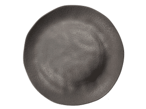 ORGANIC BLACK MATTE ROUND PLATE 27CM Ν.1926 BRAZIL