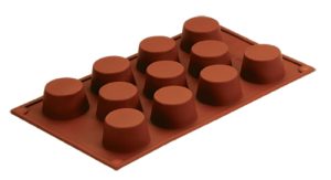 PASTRY SILICONE MOULD 11 ROUND SHAPED SLOTS 30×17.5×2.6cm