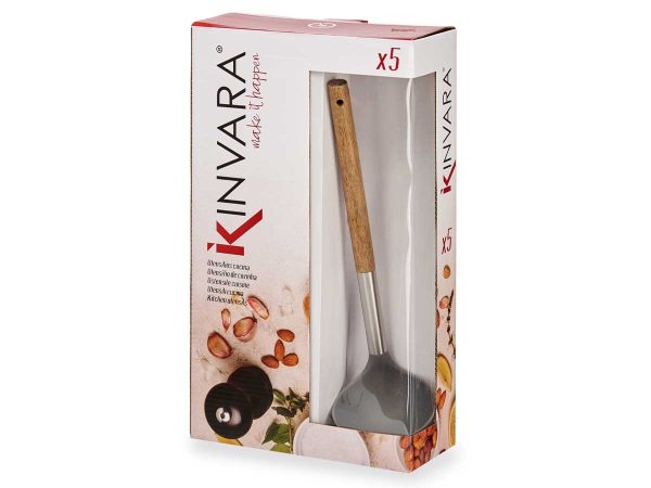 ACACIA SET 5 PIECES SOUP LADLE 30.5 SKIMMER 34.7 SLOTTED SPATULA 35 SPOON 33.7 PASTA SPOON 32.2 KINVARA - Image 3