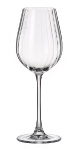 COLUMBA OPTIC WINE GLASS 400ml CRYSTAL BOHEMIA CRYSTALITE