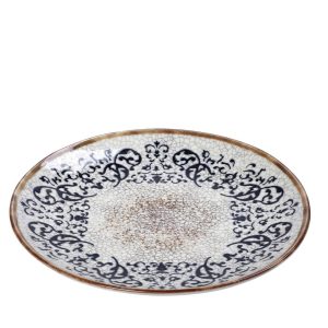 MOSAICO ROUND SALAD PLATE BEIGE WITH PATTERN 30CM PORCELAINE