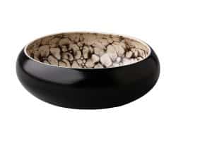 DEEP BOWL BUBBLE BLACK SATIN 19X6,5 CM bystudioraw