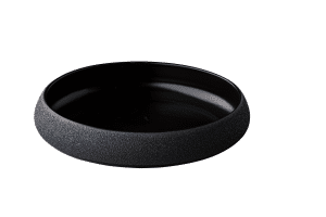 DEEP PLATE VULCANIC BLACK 24X5 CM bystudioraw