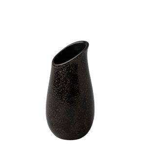 VASE STONE BLACK SATIN 14 CM bystudioraw