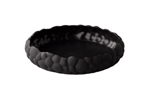 BOWL CURVED BUBBLE BLACK  24X5.5 CM 1500ML bystudioraw