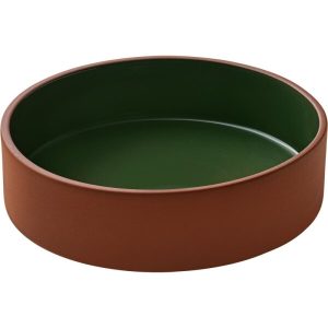 PLAYGROUND SCHALE JARDIM ΜΠΩΛ ΣΤΡΟΓΓΥΛΟ 14CM ΠΡΑΣΙΝΟ GLAZE STONEWARE