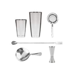COCTAIL TOOLS BOXED SET STAINLESS STEEL BarProfessional The Netherlands
