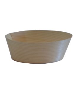 S0044 Low Wooden Basket 5Χ2cm Natural Colour 100pcs LEONE