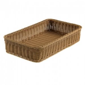 T0565 ΚΑΛΑΘΙ Rectangular brown Vanity basket G1/1 53X32,5X10cm