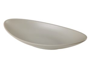 T8510 Melamine Light grey oval plate 25X13.6X4.30 LEONE